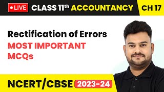 Rectification of Errors  Most Important Multiple Choice Questions  Class 11 Accountancy Ch 17 [upl. by Fredie]