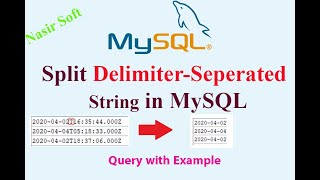 How to split comma or any other delimiterseparated string column in MySQL  MySQL Basics [upl. by Leanard]