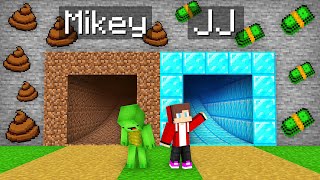 Mikey POOR Tunnel vs JJ RICH Tunnel Battle in Minecraft Maizen [upl. by Ahsok289]