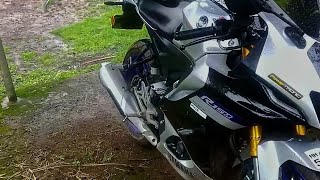 Yamaha YZF R15M V4 walkaround  Stock exhaust sound  Powertronic ECU [upl. by Ottillia]