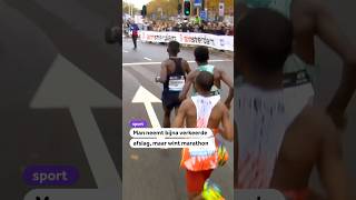 Hij finishte in 2 uur 5 minuten en 38 seconden 🏃🏿 marathon Amsterdam NOSstories [upl. by Naz14]