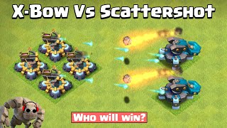 X Bow Vs Scattershot Vs All Troop  Clash of Clans [upl. by Ative]