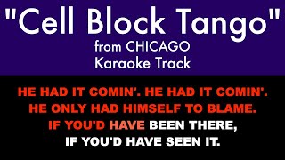 quotCell Block Tangoquot from Chicago  Karaoke Track with Lyrics on Screen [upl. by Petite]