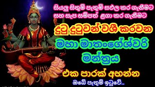 Most Powerful Matangi Mata Mantra සියලු පැතුම් සඳහා අති බලගතු මාතාංගී මාතා මන්ත්‍ර සදනාව [upl. by Othelia]