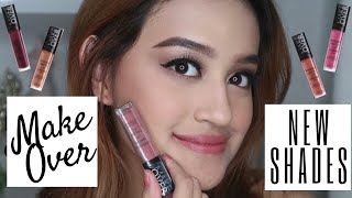 MAKEOVER INTENSE MATTE LIP CREAM NEW SHADES 920 SWATCHES  Nadya Aqilla [upl. by Alekin]