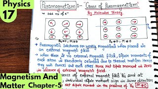 17 Cause of Paramagnetism and Ferromagnetism Magnetism and matter Class12 Physics neet jee [upl. by Cardie]