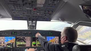 Gulfstream G550 Cockpit Takeoff KFRG [upl. by Oahc]