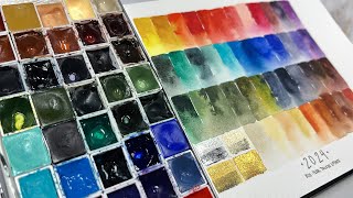 2024 Midyear Watercolor Palette Update  Swatching My Updated Palette [upl. by Ontina269]