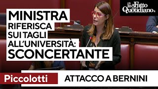 Piccolotti vs Bernini quotMinistra riferisca sui tagli alluniversità Notizie sconcertantiquot [upl. by Ladnyc300]