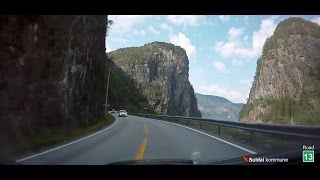 Auto trip on amazing Norwegian roads Forsand  Odda [upl. by Veriee]