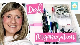 HOME OFFICE DESK ORGANIZATION 2019 [upl. by Glassman]