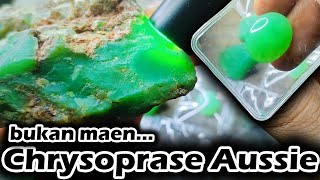 inilah hasil jadinya ketika batu hijau ini udah kita gospol  Chrysoprase Aussie [upl. by Squire]