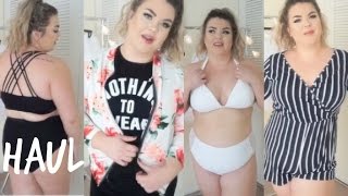 SUMMER PLUS SIZE FASHION HAUL  Bikinis Shorts Rompers amp More [upl. by Drehcir]