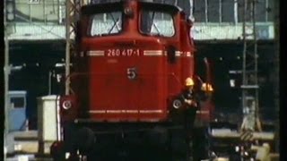 als 260 4171 noch altrot warMünchen Hbf in einem BRBeitrag um 1984 [upl. by Atalayah]