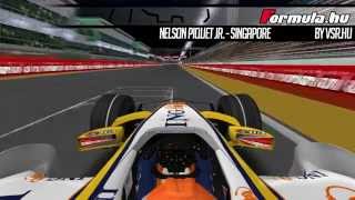 Nelson Piquet Jr  Singapore  Onboard  2008  Renault R28 [upl. by Lhok]