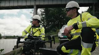 Remotely Piloted Aircraft System for Bridge Inspection  Rolvsøysund Bru  Axess Group [upl. by Sandell]