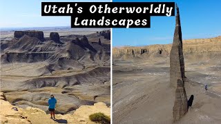 Utahs Wild Landscape  Moonscape Overlook Factory Butte and Long Dong Silver [upl. by Aracahs627]