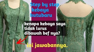 Cara buat kebaya kutu baru dan penjelasannya [upl. by Edwine]