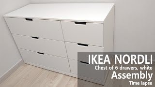 How to Assemble  IKEA 이케아 노르들리 NORDLI 6칸서랍장 조립 [upl. by Akciret]