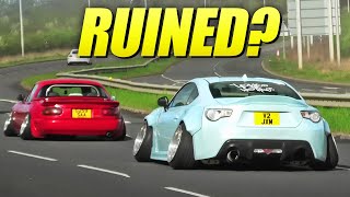 The UKs CRAZIEST Slammed Cars Showing Off at a Car Show [upl. by Onaivlis404]