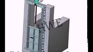 Face wall mounted open channel sluice gate [upl. by Birdella]