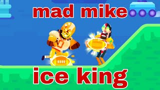 Bowmasters Mad Mike VS Ice King brutality gameplay [upl. by Ahsiekel]