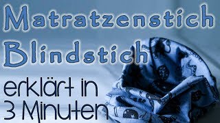 Matratzenstich  Blindstich in 3 Minuten erklärt [upl. by Letniuq]