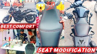 MT15 seat modification  best comfort  😌 new seat cover 😍 [upl. by Tloc956]