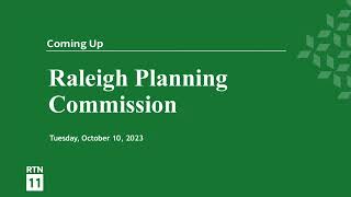 Raleigh Planning Commission  October 10 2023 [upl. by Names]