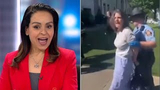 Lefties losing it Rita Panahi reacts to professors dragged away by police [upl. by Janel]