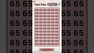 Visual Sleuth Find 56 in 65 QuickChallenge CognitiveTest BrainGames quiz puzzle [upl. by Bertha]