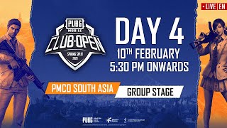 EN PMCO South Asia Group Stage Day 4  Spring Split  PUBG MOBILE CLUB OPEN 2020 [upl. by Puna]