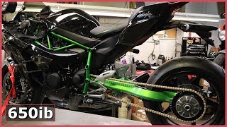 💸 5000 Extended SwingArm Installed  2019 Kawasaki Ninja H2 Build [upl. by Inimod]