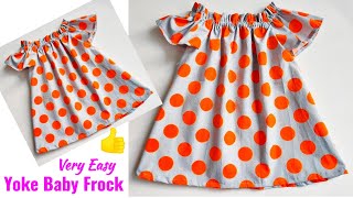 Yoke Baby Frock Cutting and stitching for 1 Year Baby  Baby Frock cutting and stitching [upl. by Amihsat891]