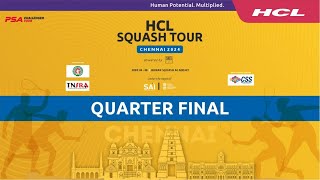 HCL Squash Tour amp HCL Southern Slam Chennai 2024 Quarter Finals ABPLIVE [upl. by Ybok]