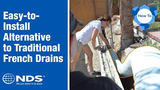 How to Install the EZ Drain™ French Drain  NDS Yard Drainage Systems [upl. by Riggall]