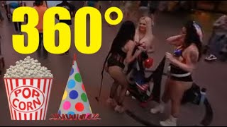 360° VR Walk Fremont Street in Las Vegas Walking the largest video screen in the world VR 360vr [upl. by Emelen]