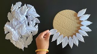 Beautiful White Paper Wall Hanging Craft  Paper Craft For Home Decoration  Paper Wall Mate  DIY [upl. by Enegue913]