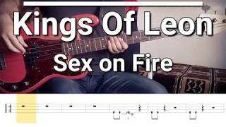 Kings Of Leon  Sex on Fire Bass Cover Tabs [upl. by Ikcim]