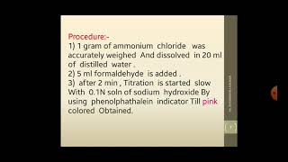 Assay of Ammonium Chloride I Acid Base Titration I BPharm I Practicals I Students Webinar [upl. by Anna]