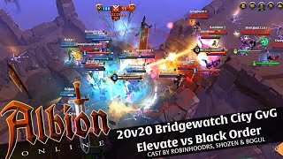 ⚔️ Albion Online 20v20 Bridgewatch City GvG  Elevate vs Black Order  Cast Robinhoodrs Shozen Bogul [upl. by Peppy]