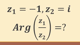 z1  1 z2  i  Maths 2A Complex Numbers Question 17 complexnumbers maths2a [upl. by Asilej]