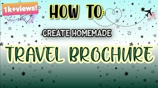 HOW to create Homemade TRAVEL BROCHURE using A4 easy tutorial [upl. by Yelak940]