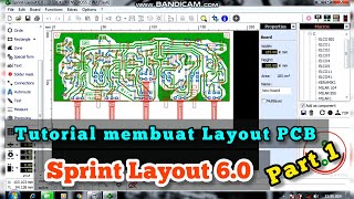 Part 1  Tutorial Membuat Layout PCB di Sprint Layout 60 Mudah  Mengenal Sprint Layout [upl. by Gasparo]