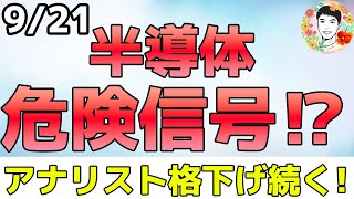 半導体は危険シグナル⁉金融機関の格下げが続く！【921 米国株ニュース】 [upl. by Suvart]