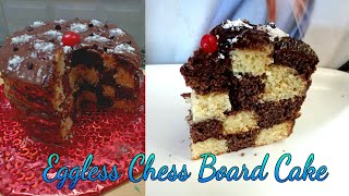 Chess board New Year Cake Recipe No Cream amp Butter [upl. by Ekoorb]