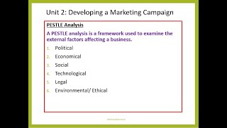 Unit 2 PESTLE Analysis Justification [upl. by Laved]