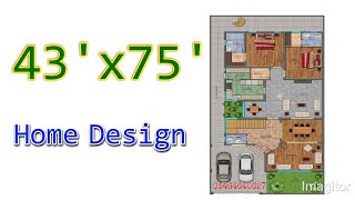 43x75 House plan home Design Center [upl. by Auqenwahs856]