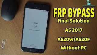 A5 2017 FRP Bypass Android 80 without pc  Samsung Galaxy SMA520F Security U4 [upl. by Noli]