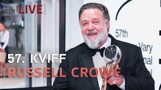 Russell Crowe převzal na 57 MFF Karlovy Vary Křišťálový glóbus [upl. by Brynn]